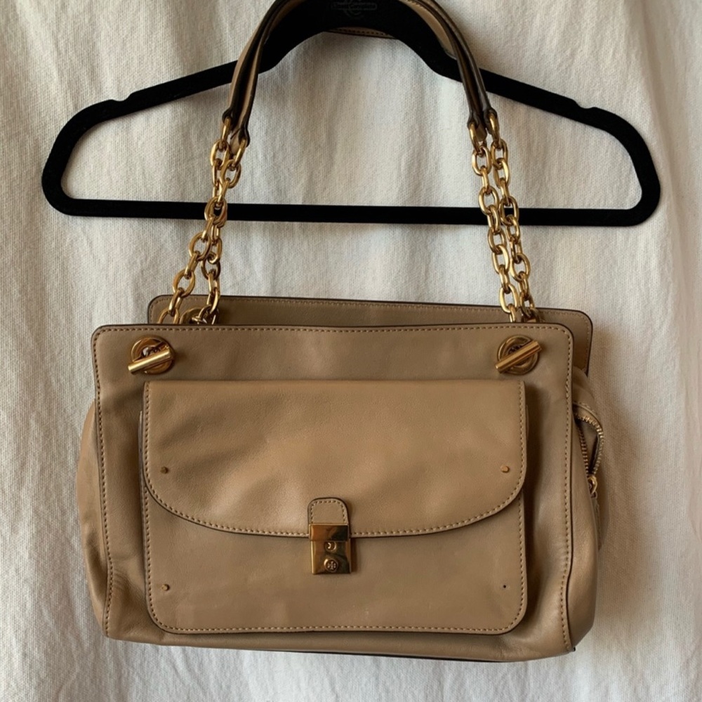Tory burch tan handbag